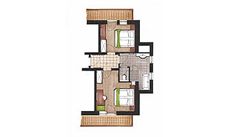 Grundriss Familienzimmer Bergglück